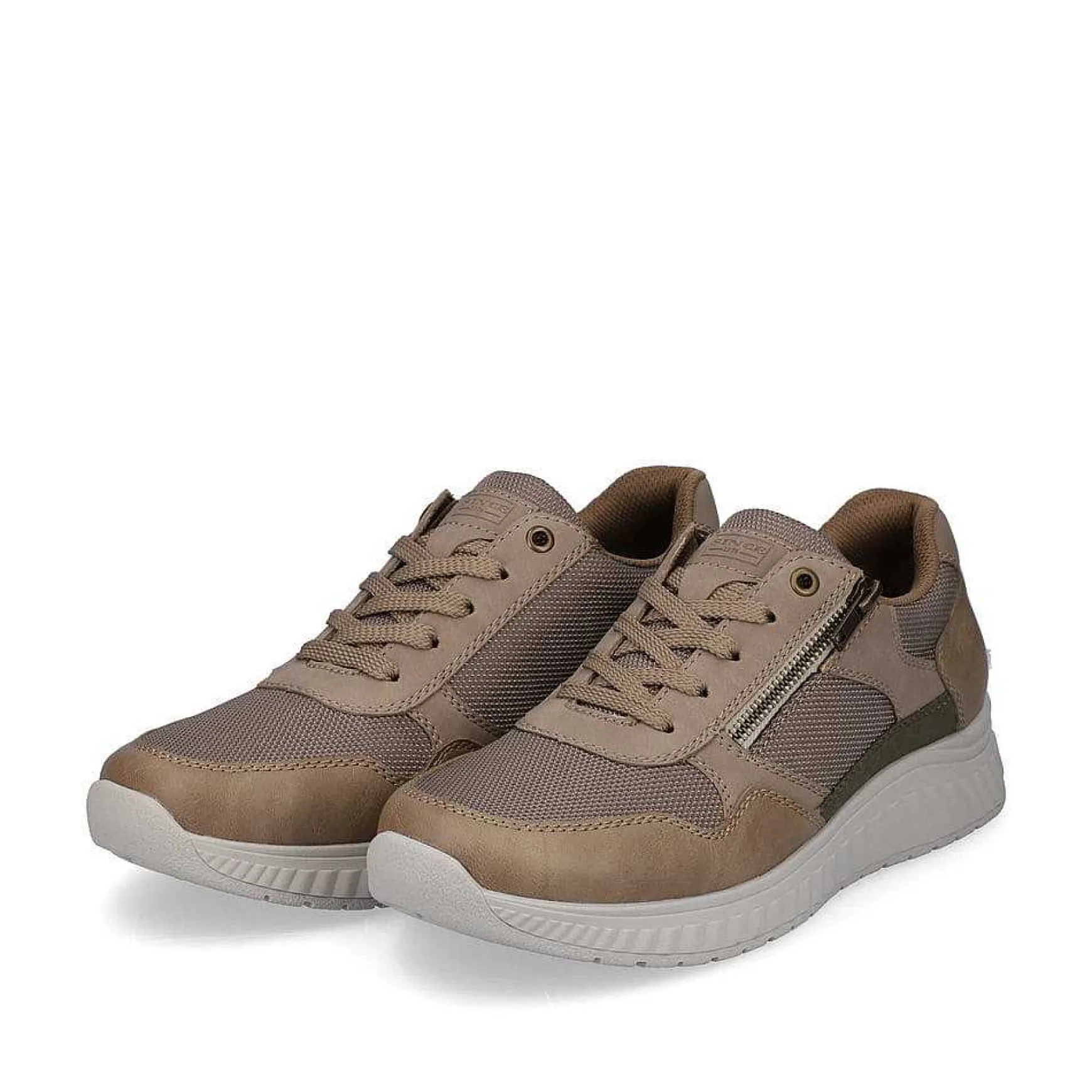 Rieker Men'S Sneaker Low Beige-Pure White