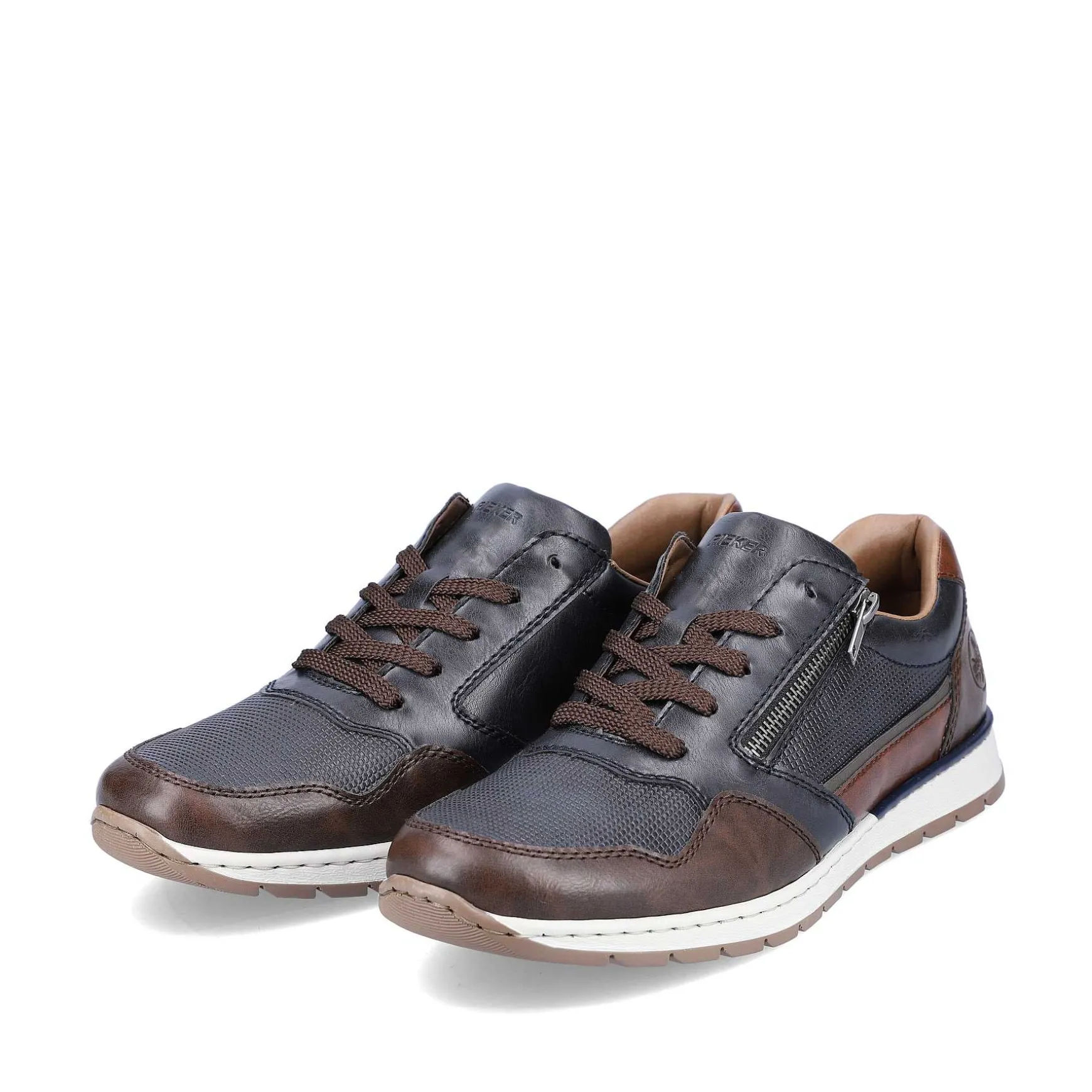 Rieker Men'S Sneaker Low Blue Gray