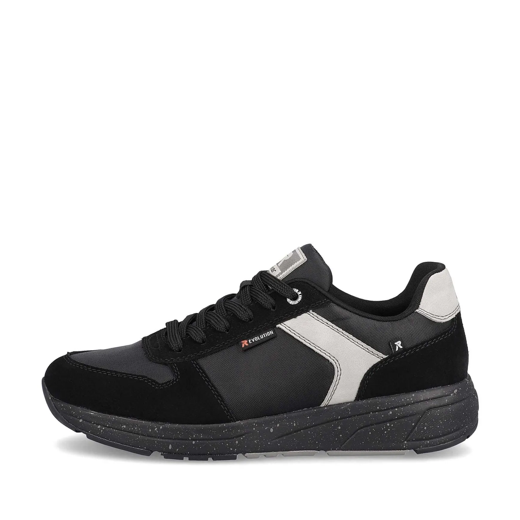 Rieker Men'S Sneaker Low Carbon-Black Silver-Grey