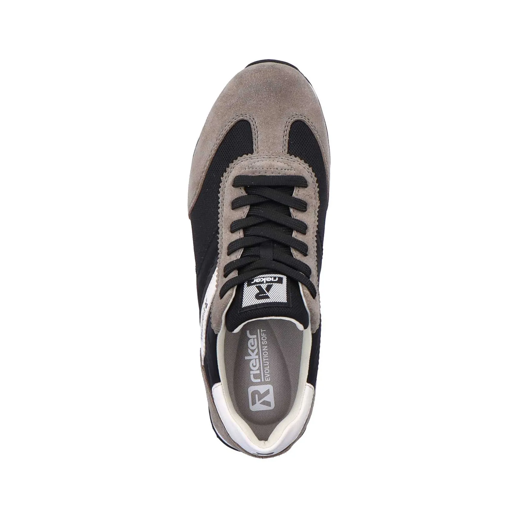 Rieker Men'S Sneaker Low Deep-Black Stone-Grey