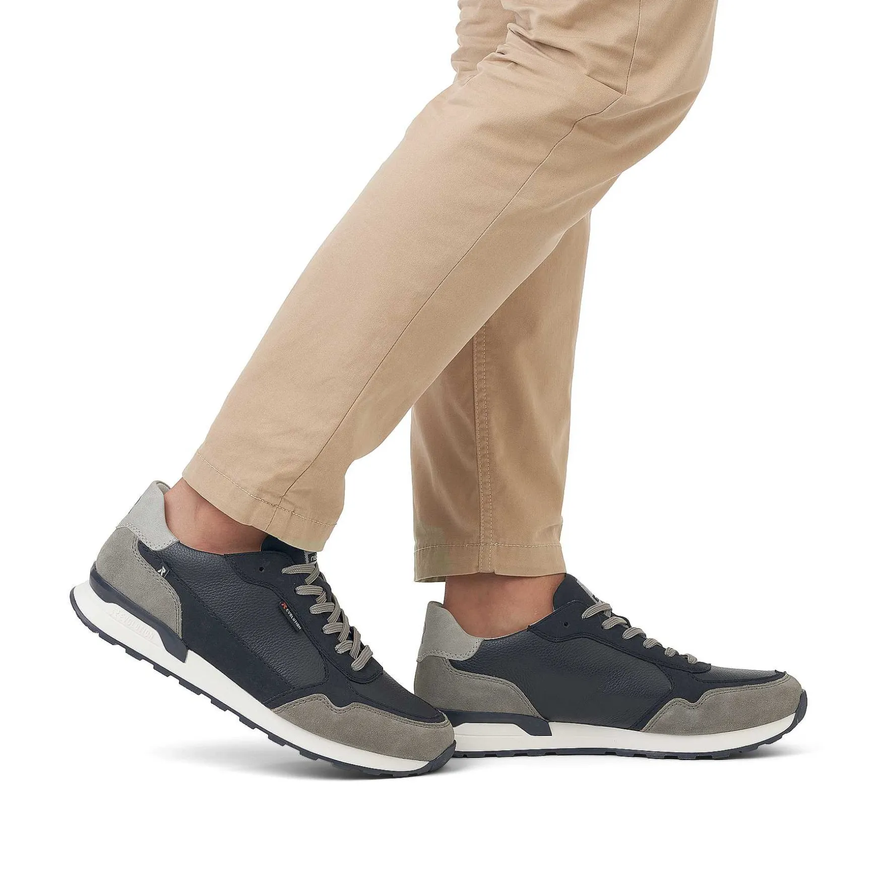 Rieker Men'S Sneaker Low Dark-Blue Graphite-Grey