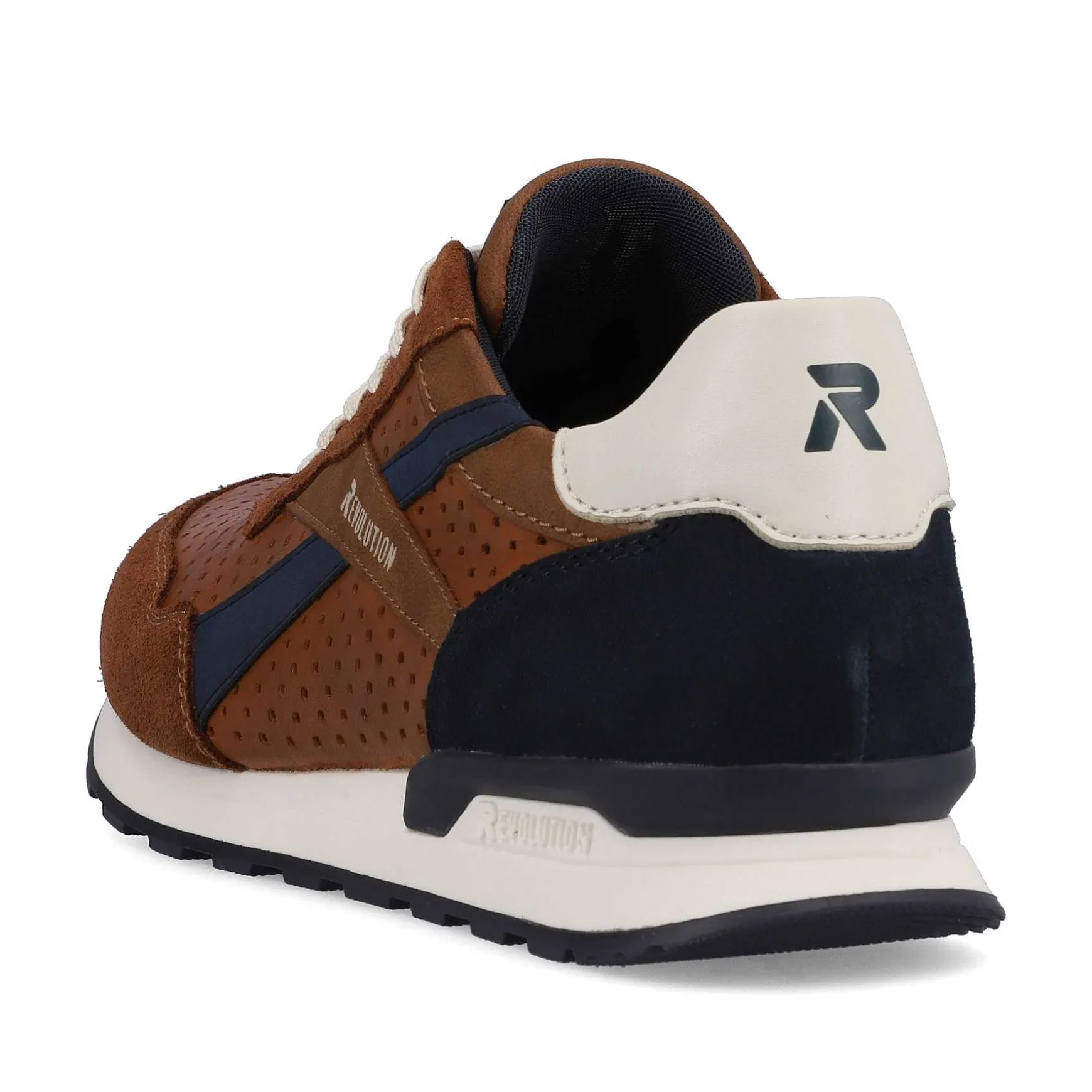 Rieker Men'S Sneaker Low Nut-Brown Ocean-Blue