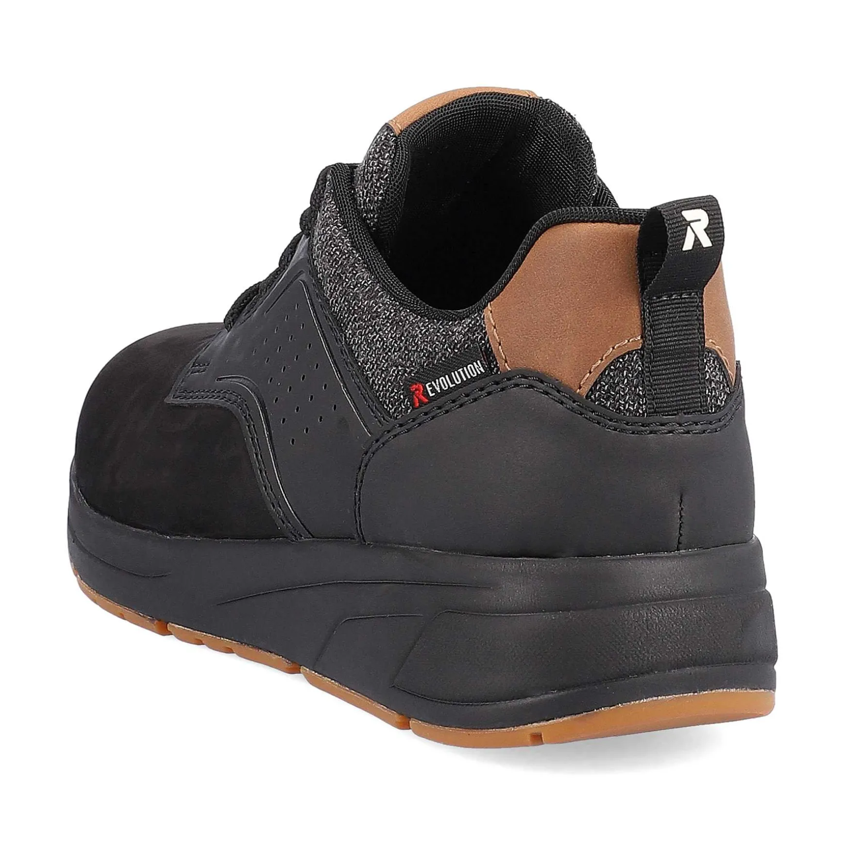 Rieker Men'S Sneaker Low Night-Black Wood-Brown