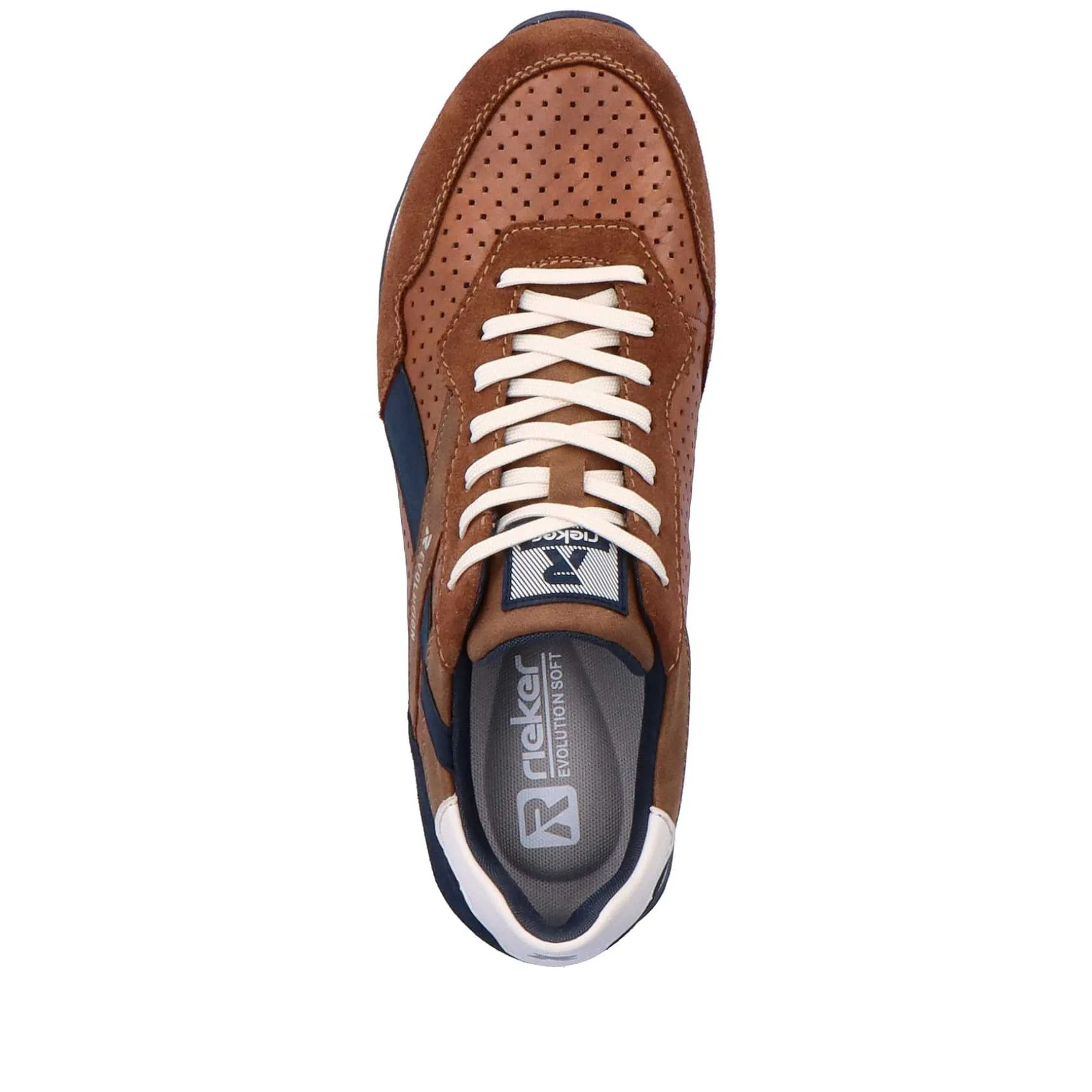 Rieker Men'S Sneaker Low Nut-Brown Ocean-Blue