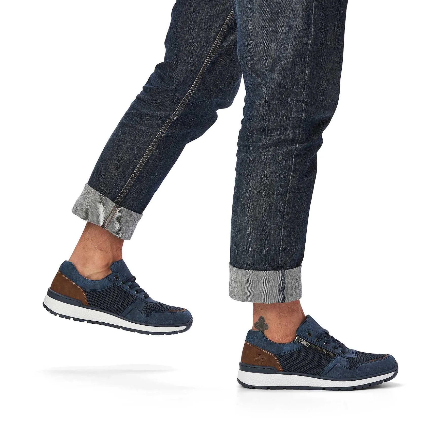 Rieker Men'S Sneaker Low Pacific Blue