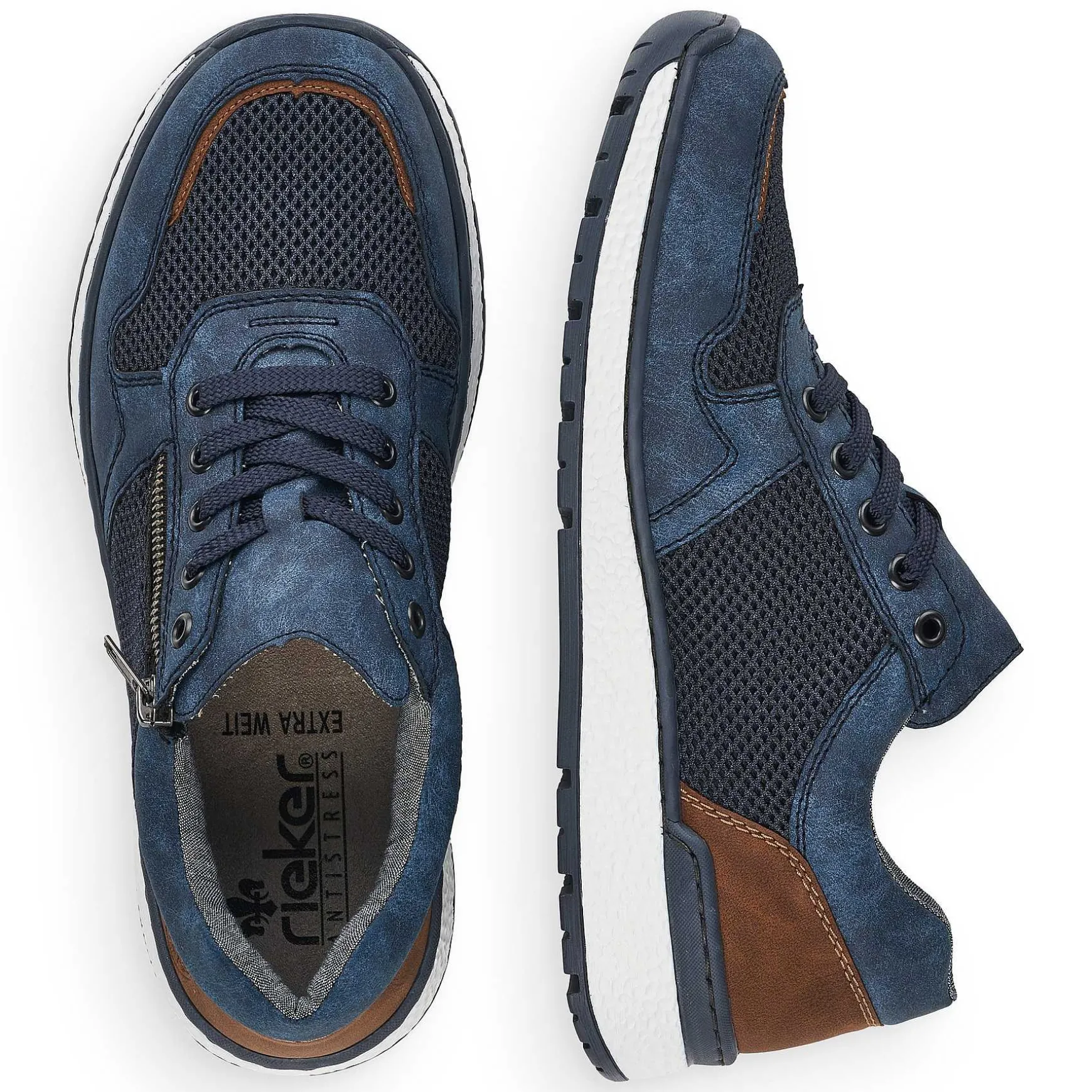 Rieker Men'S Sneaker Low Pacific Blue