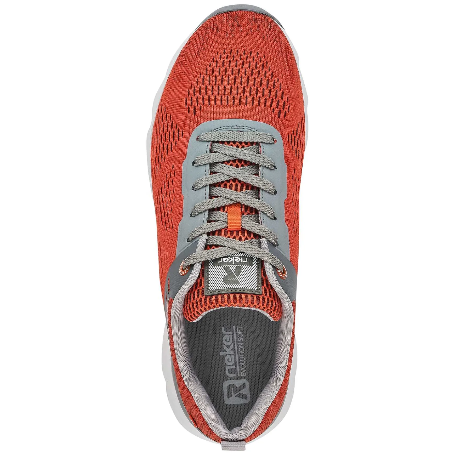 Rieker Men'S Sneaker Low Rust-Orange Grey