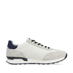 Rieker Men'S Sneaker Low Stone-Grey Creamy-White