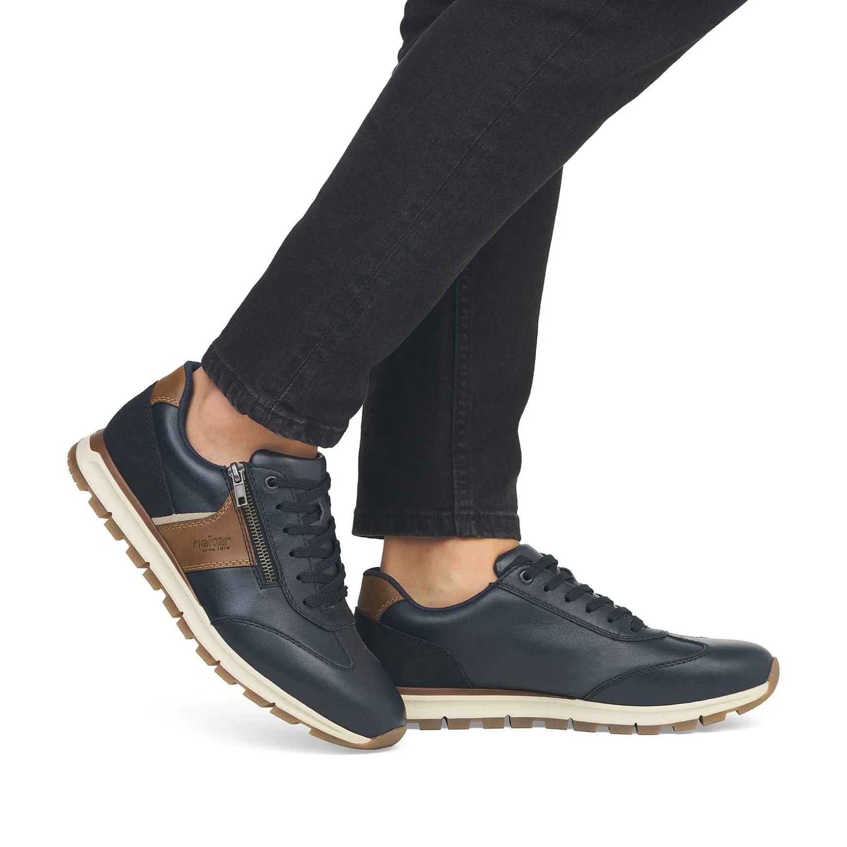 Rieker Men'S Sneaker Low Steel Blue