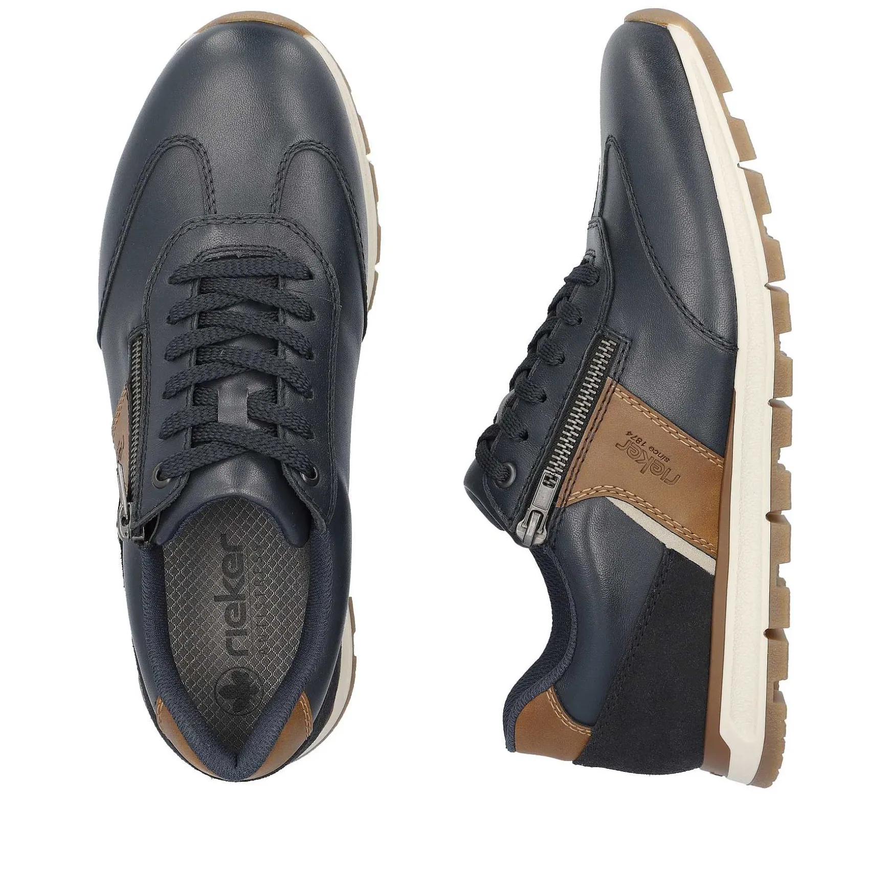 Rieker Men'S Sneaker Low Steel Blue