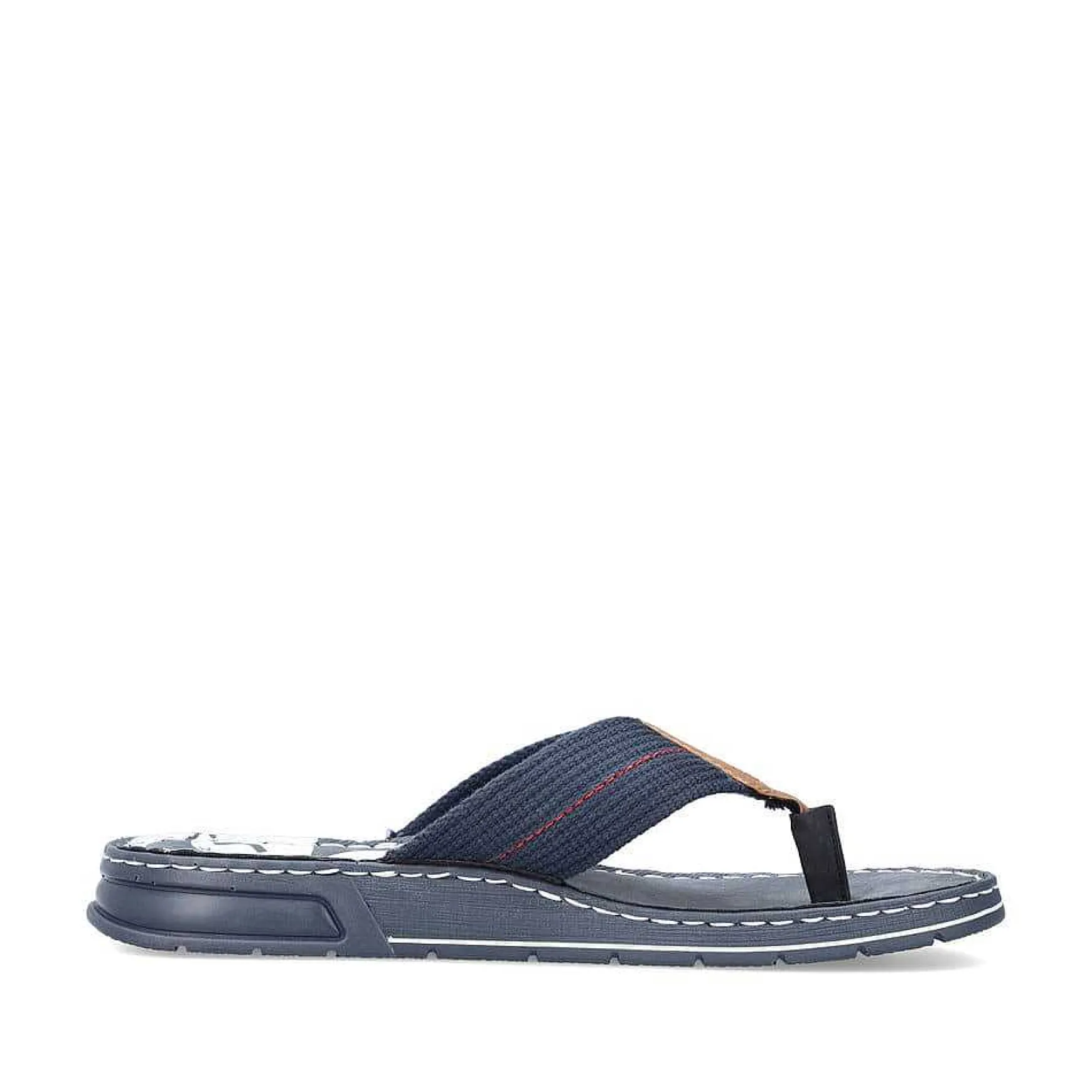 Rieker Men'S Toe Separator Navy Blue-Brown