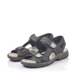 Rieker Men'S Trekking Sandals Graphite Black