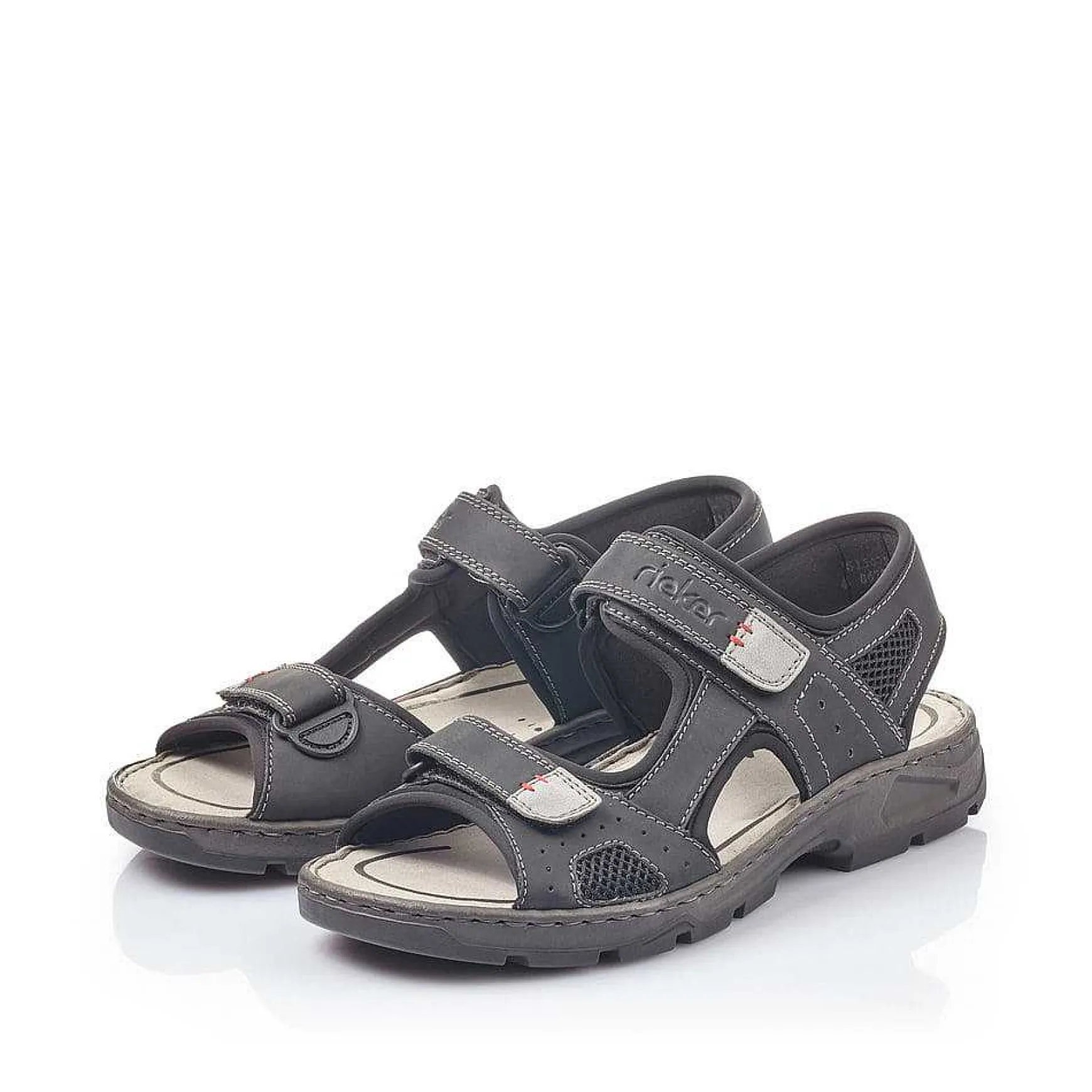 Rieker Men'S Trekking Sandals Graphite Black