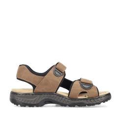 Rieker Men'S Trekking Sandals Coffee Brown