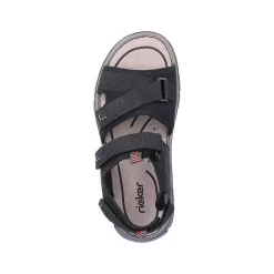 Rieker Men'S Trekking Sandals Jet Black