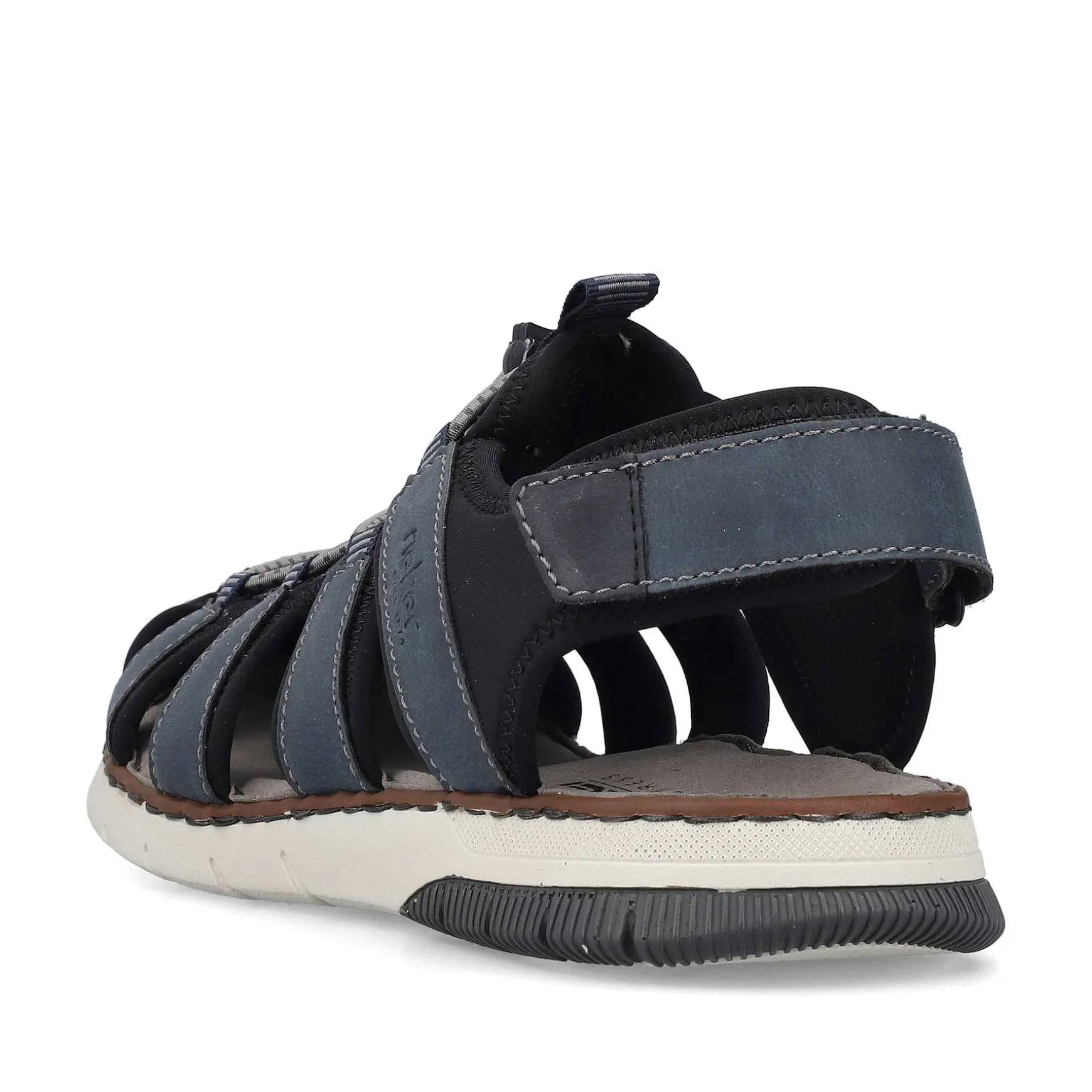Rieker Men'S Trekking Sandals Steel Blue