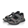 Rieker Men'S Trekking Sandals Rock Grey