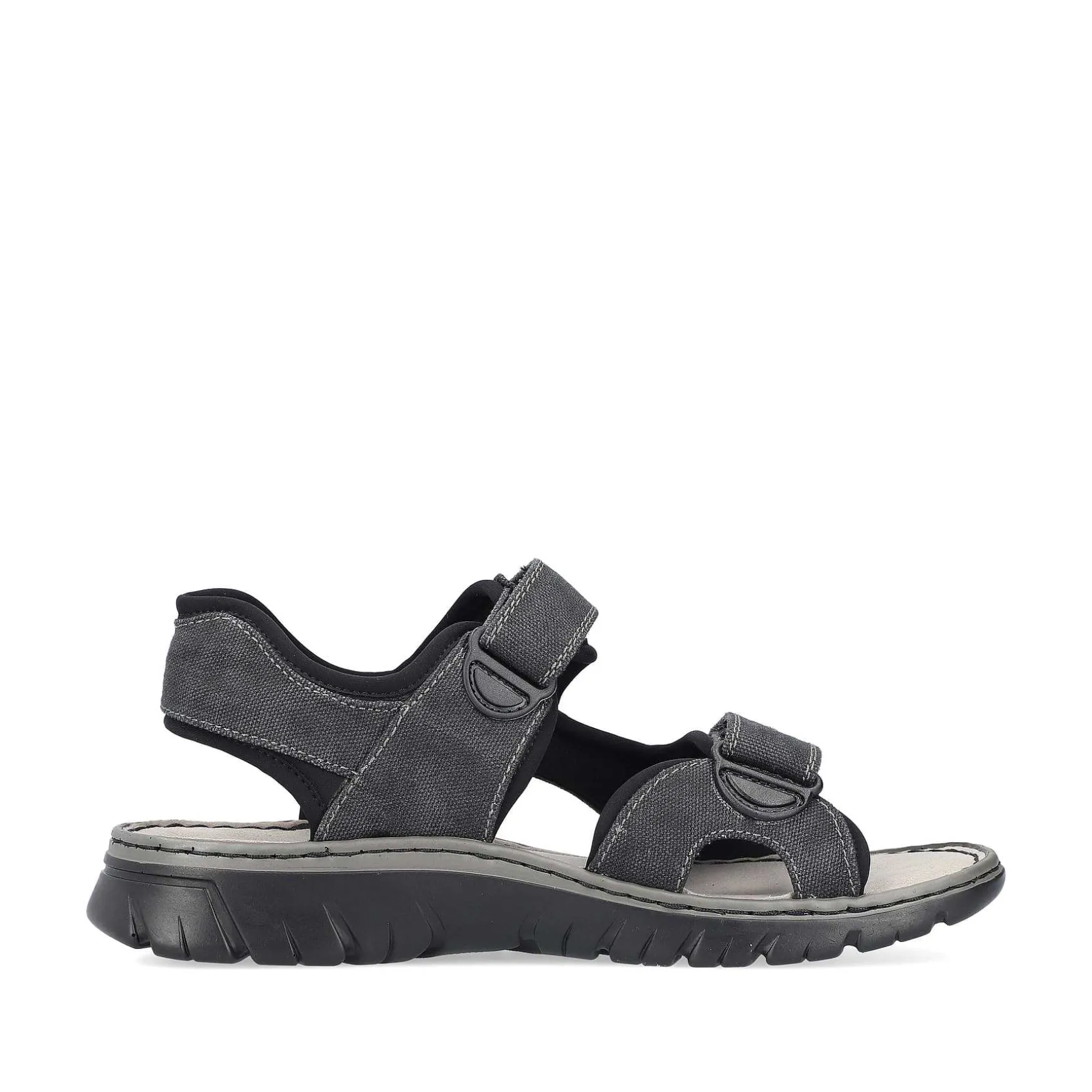 Rieker Men'S Trekking Sandals Stone Gray