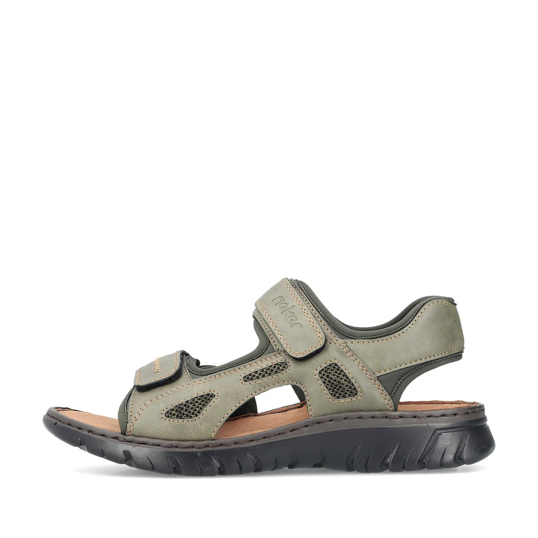 Rieker Men'S Trekking Sandals Green Gray