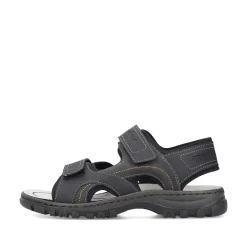 Rieker Men'S Trekking Sandals Midnight Black