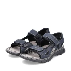 Rieker Men'S Trekking Sandals Blue Gray