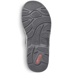 Rieker Men'S Trekking Sandals Asphalt Gray