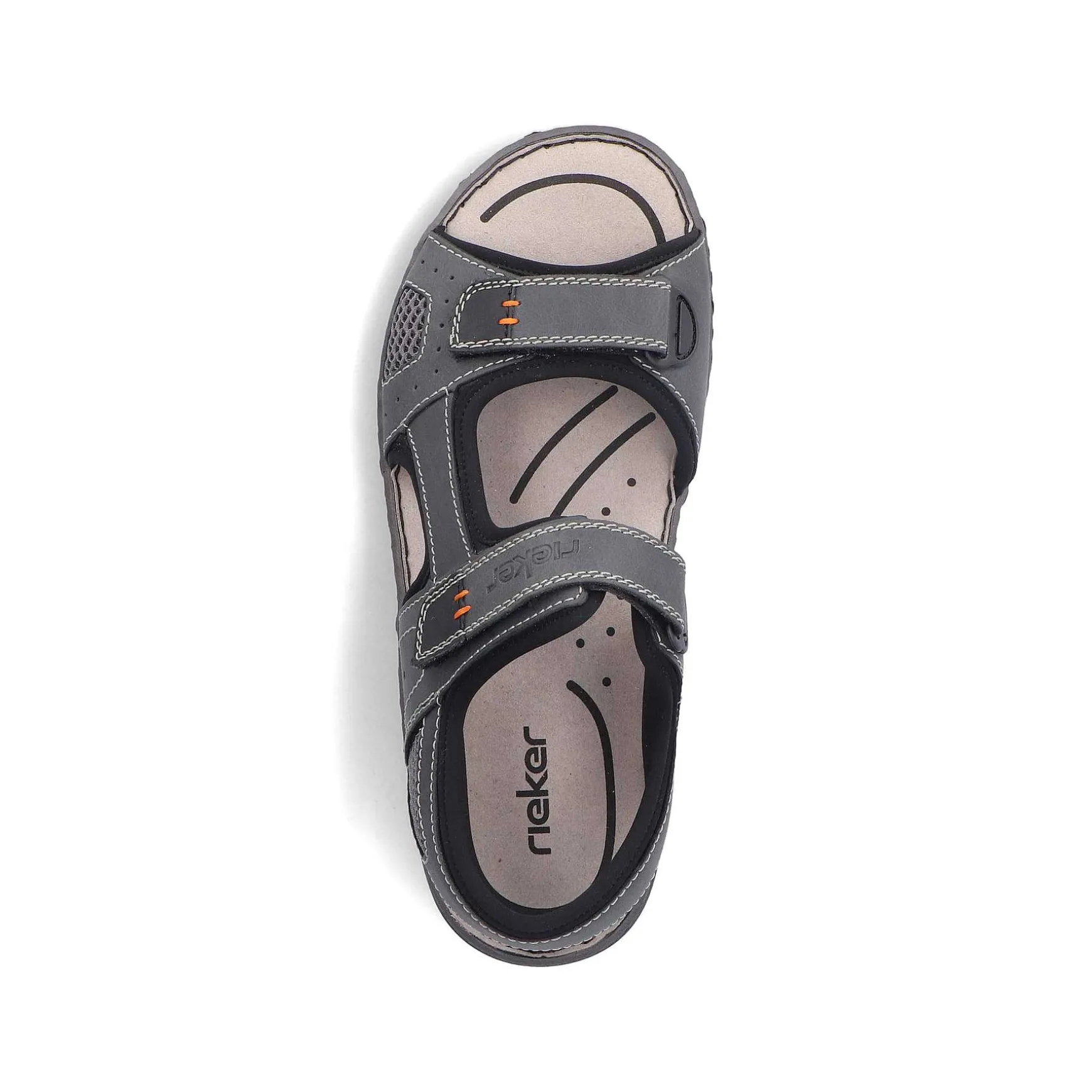Rieker Men'S Trekking Sandals Dark Gray