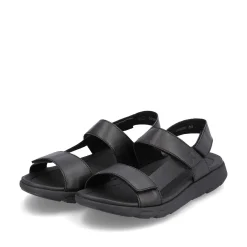 Rieker Men'S Trekking Sandals Midnight Black
