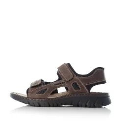 Rieker Men'S Trekking Sandals Dark Brown