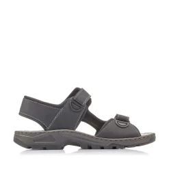 Rieker Men'S Trekking Sandals Graphite Black