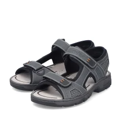 Rieker Men'S Trekking Sandals Dark Gray