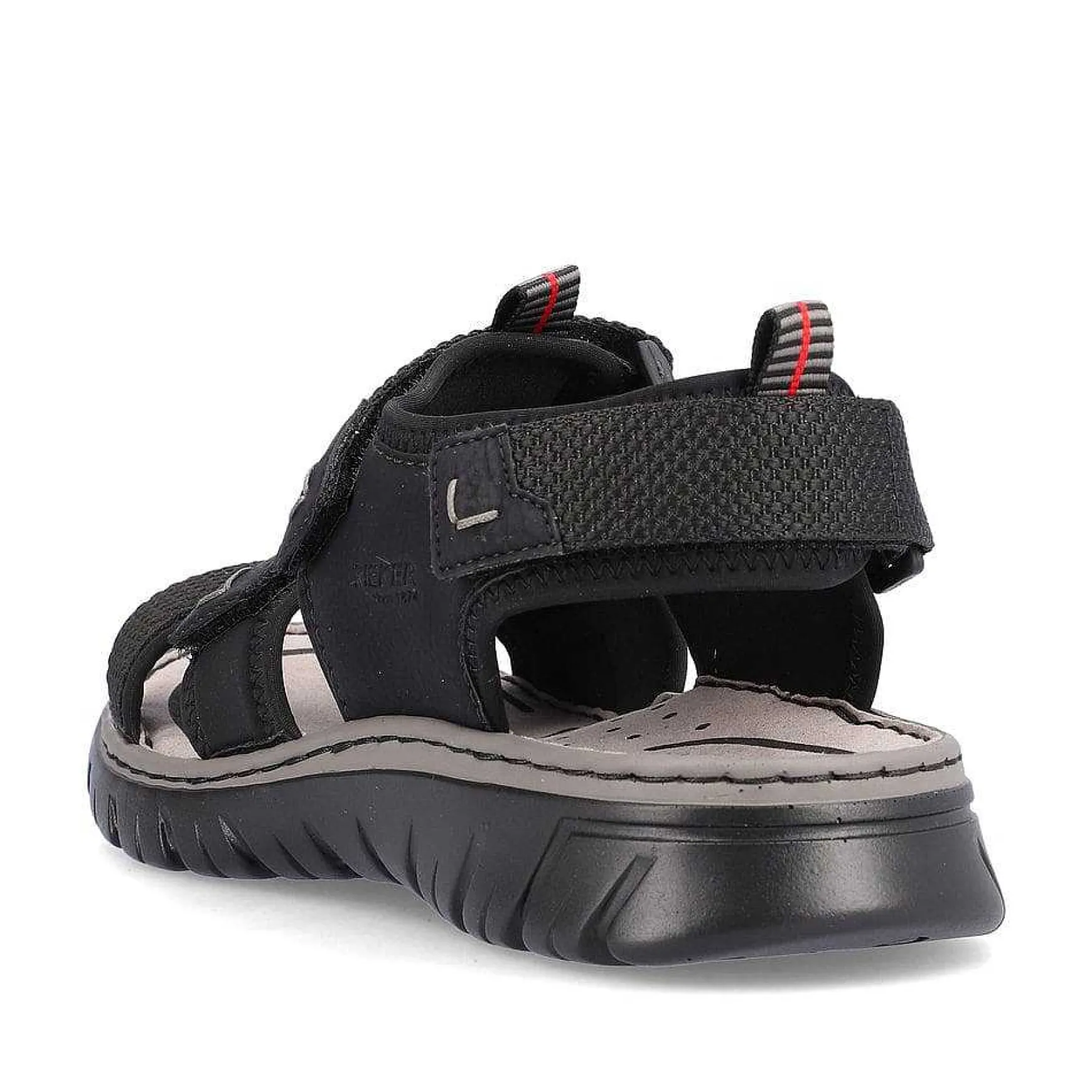 Rieker Men'S Trekking Sandals Jet Black