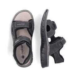 Rieker Men'S Trekking Sandals Stone Gray