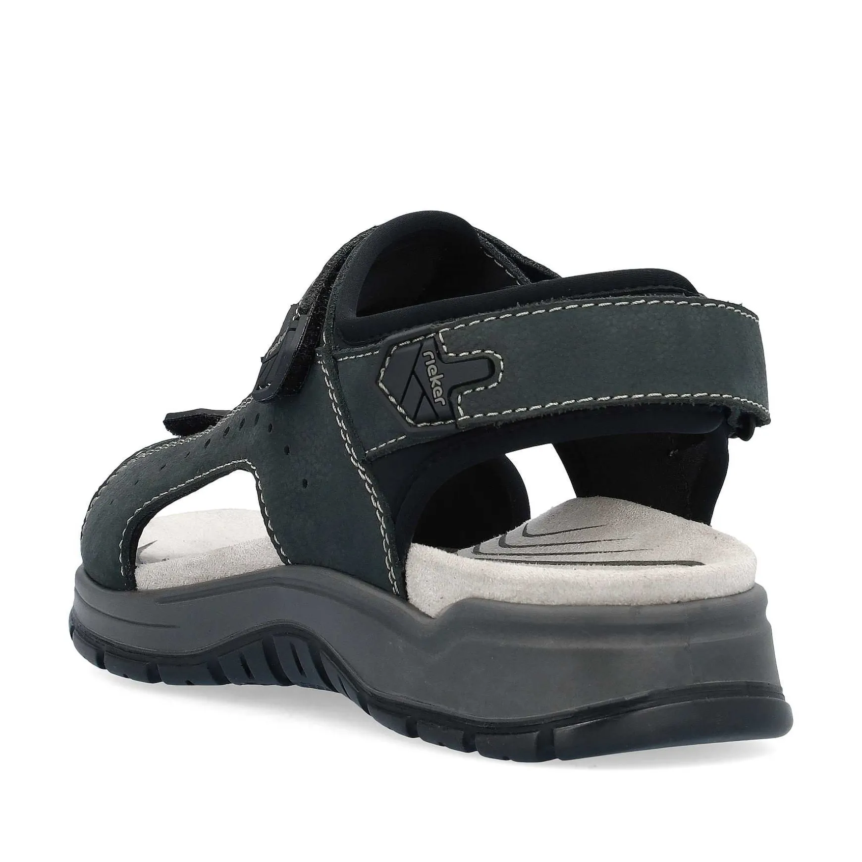 Rieker Men'S Trekking Sandals Blue Gray
