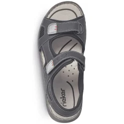 Rieker Men'S Trekking Sandals Graphite Black
