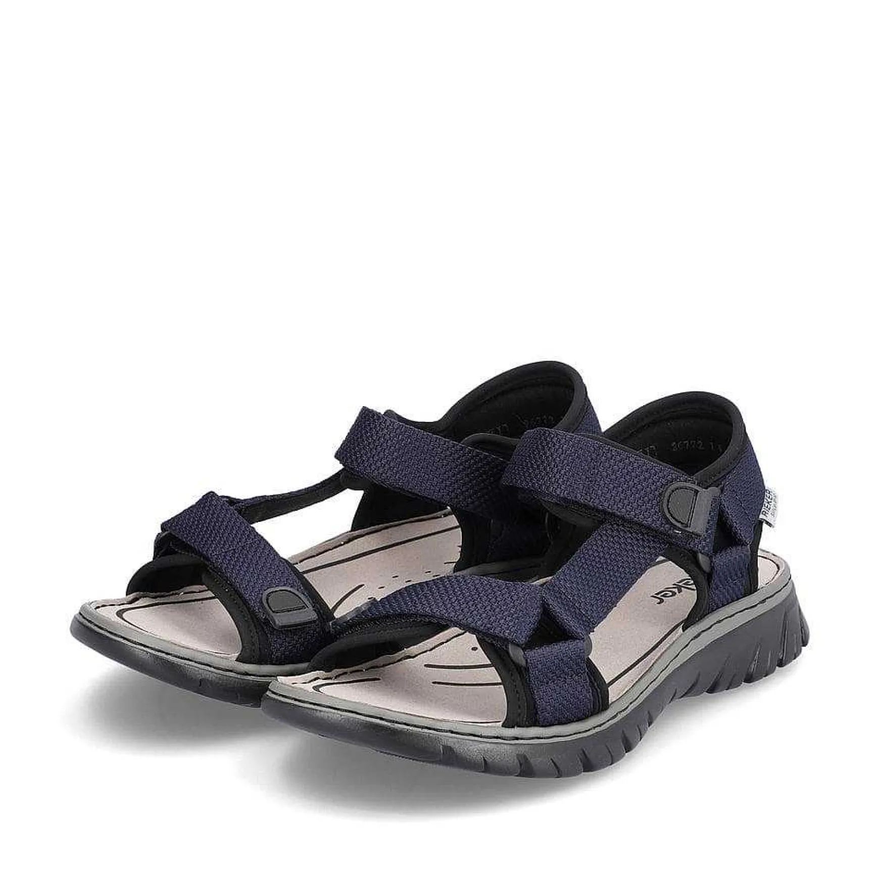 Rieker Men'S Trekking Sandals Navy Blue