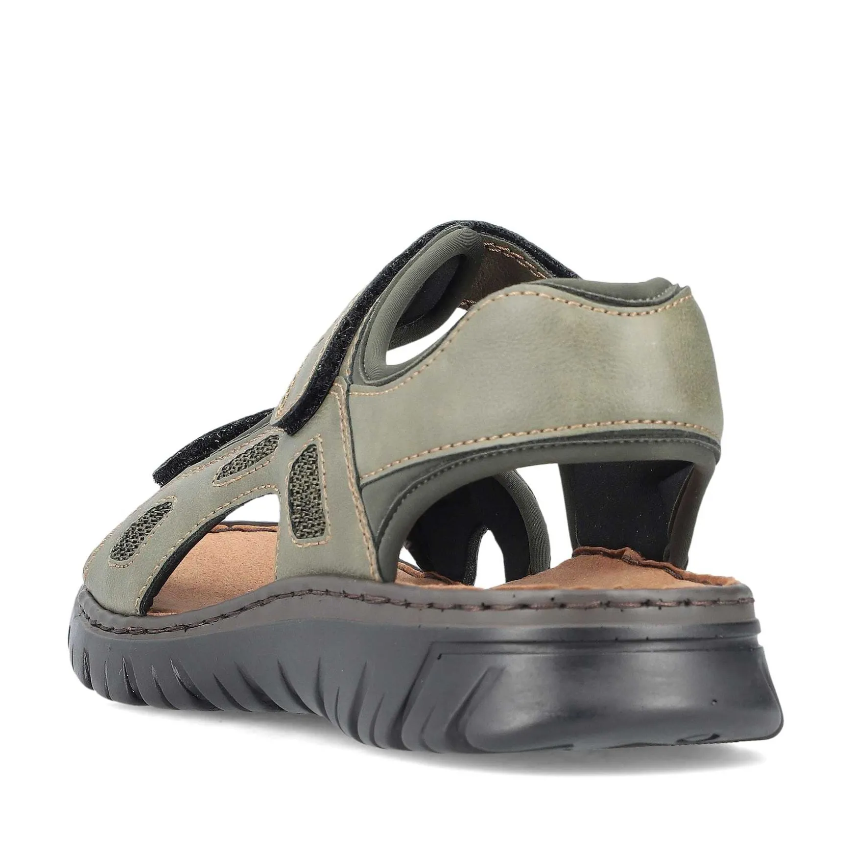 Rieker Men'S Trekking Sandals Green Gray