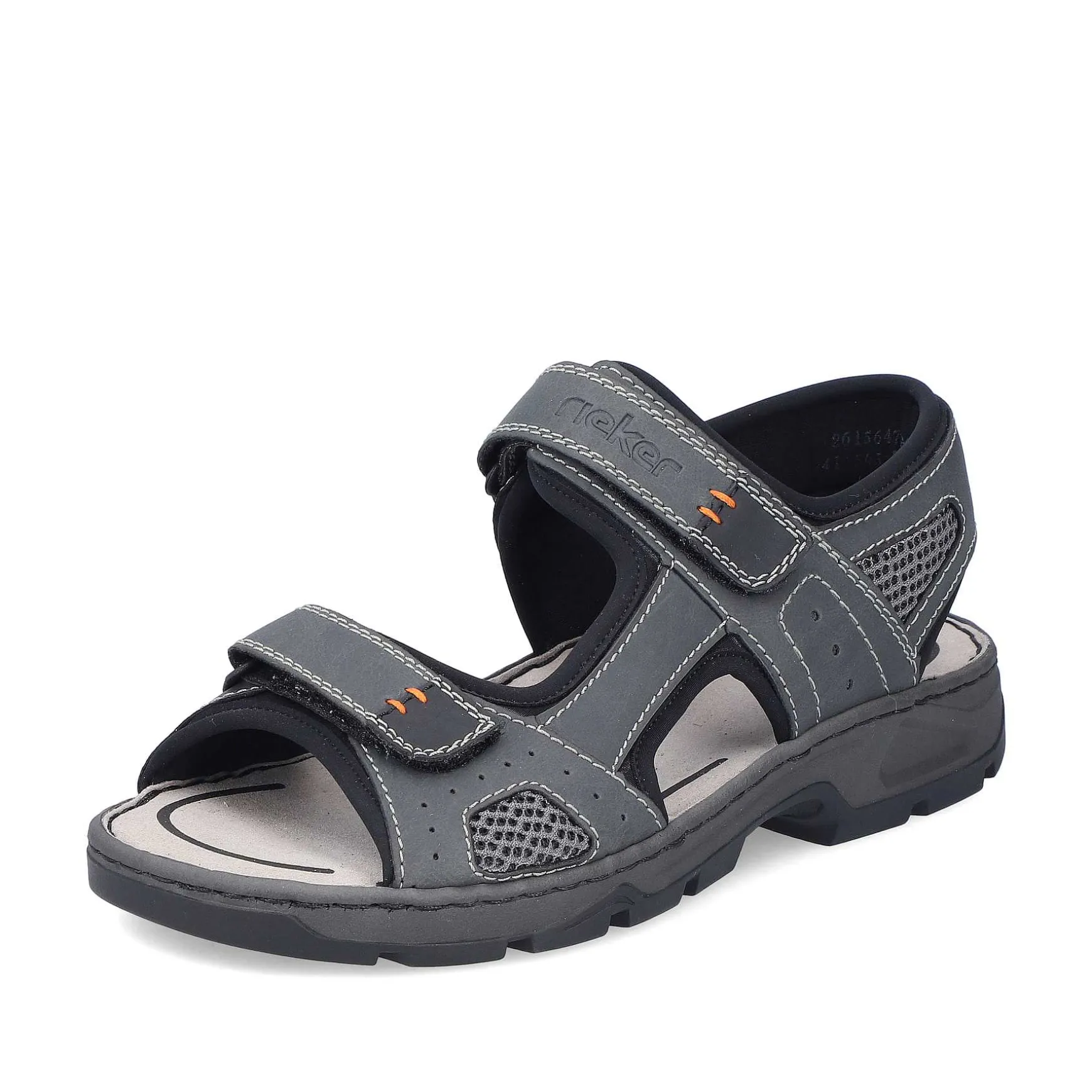 Rieker Men'S Trekking Sandals Dark Gray