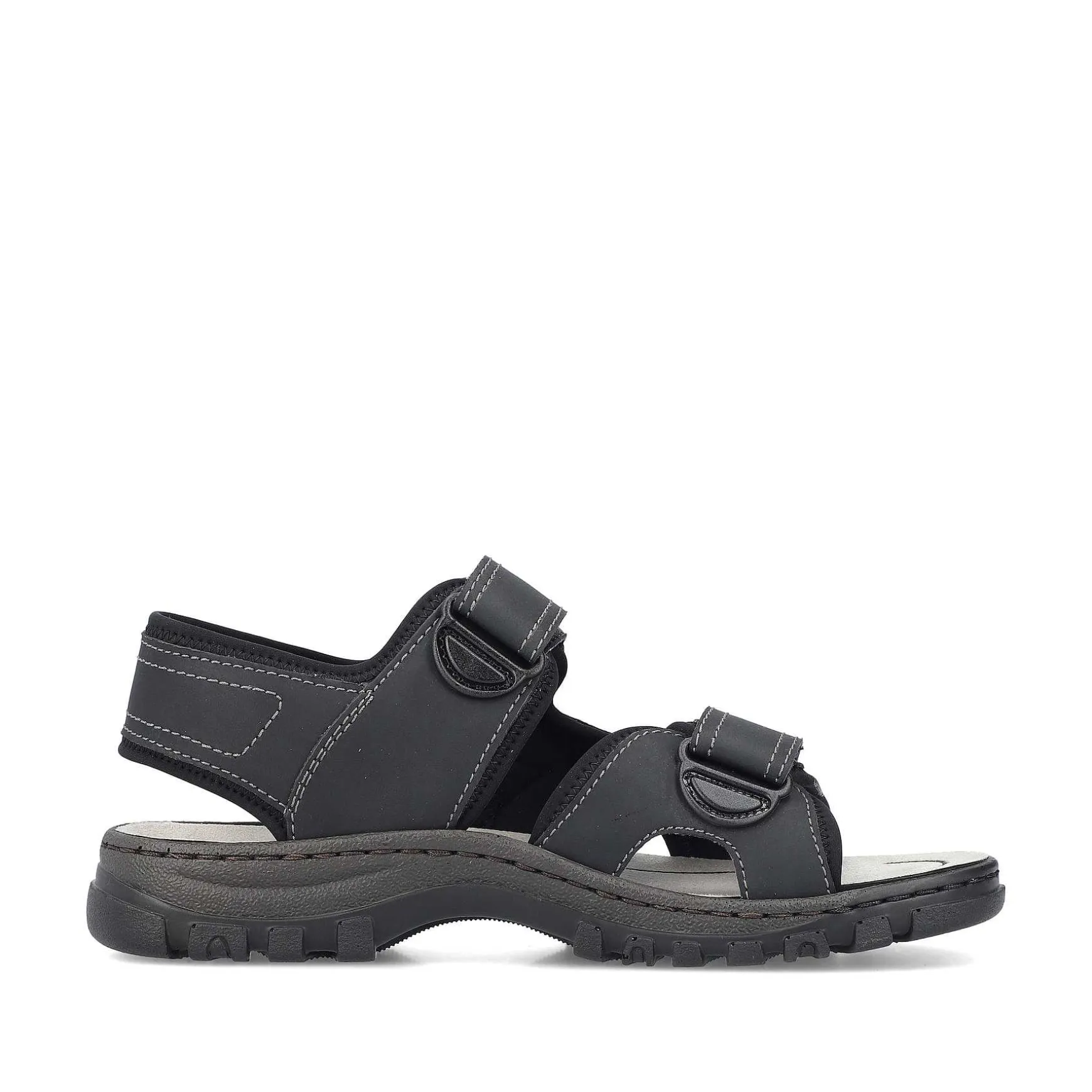 Rieker Men'S Trekking Sandals Midnight Black