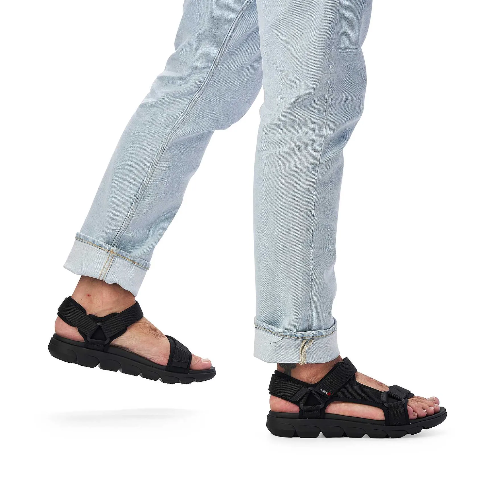 Rieker Men'S Trekking Sandals Deep Black