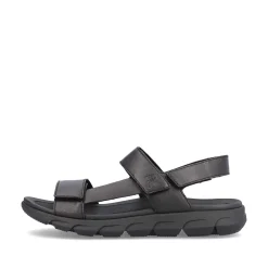 Rieker Men'S Trekking Sandals Midnight Black