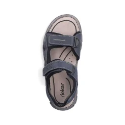 Rieker Men'S Trekking Sandals Blue Gray