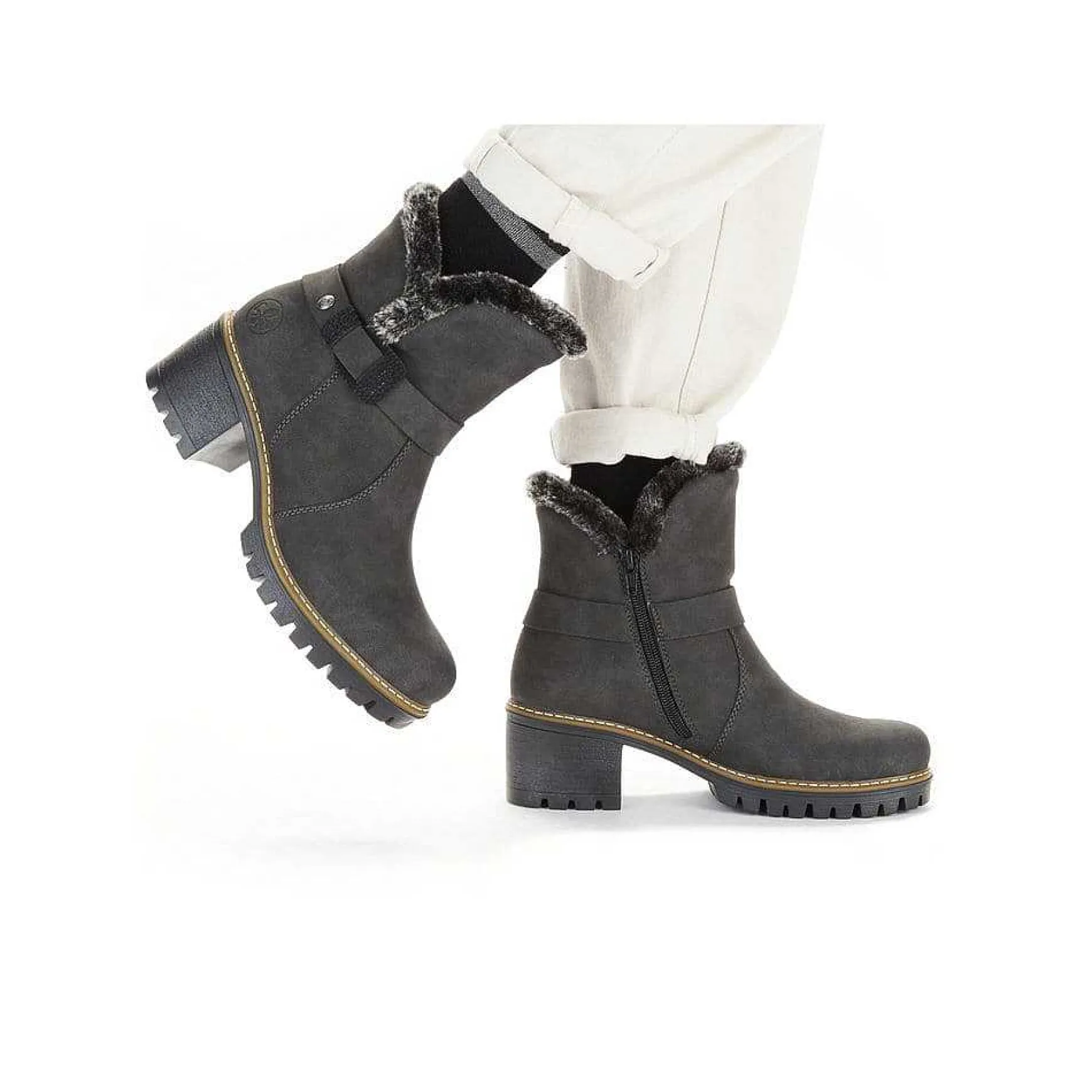 Rieker Women'S Ankle Boots Granite Gray