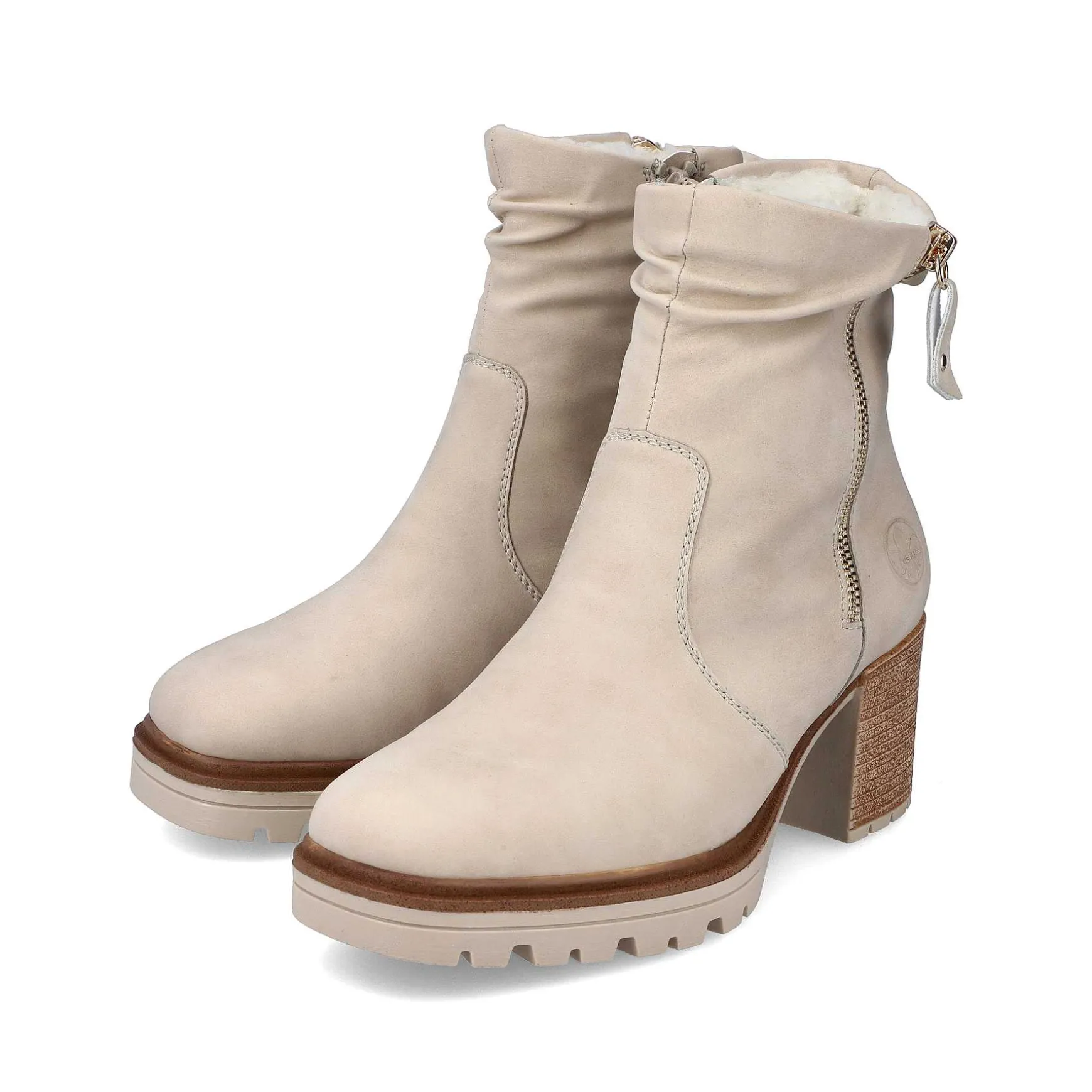Rieker Women'S Ankle Boots Cream Beige