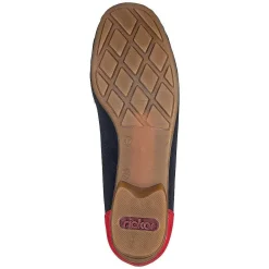 Rieker Women'S Ballerinas Ocean Blue-Fire Red