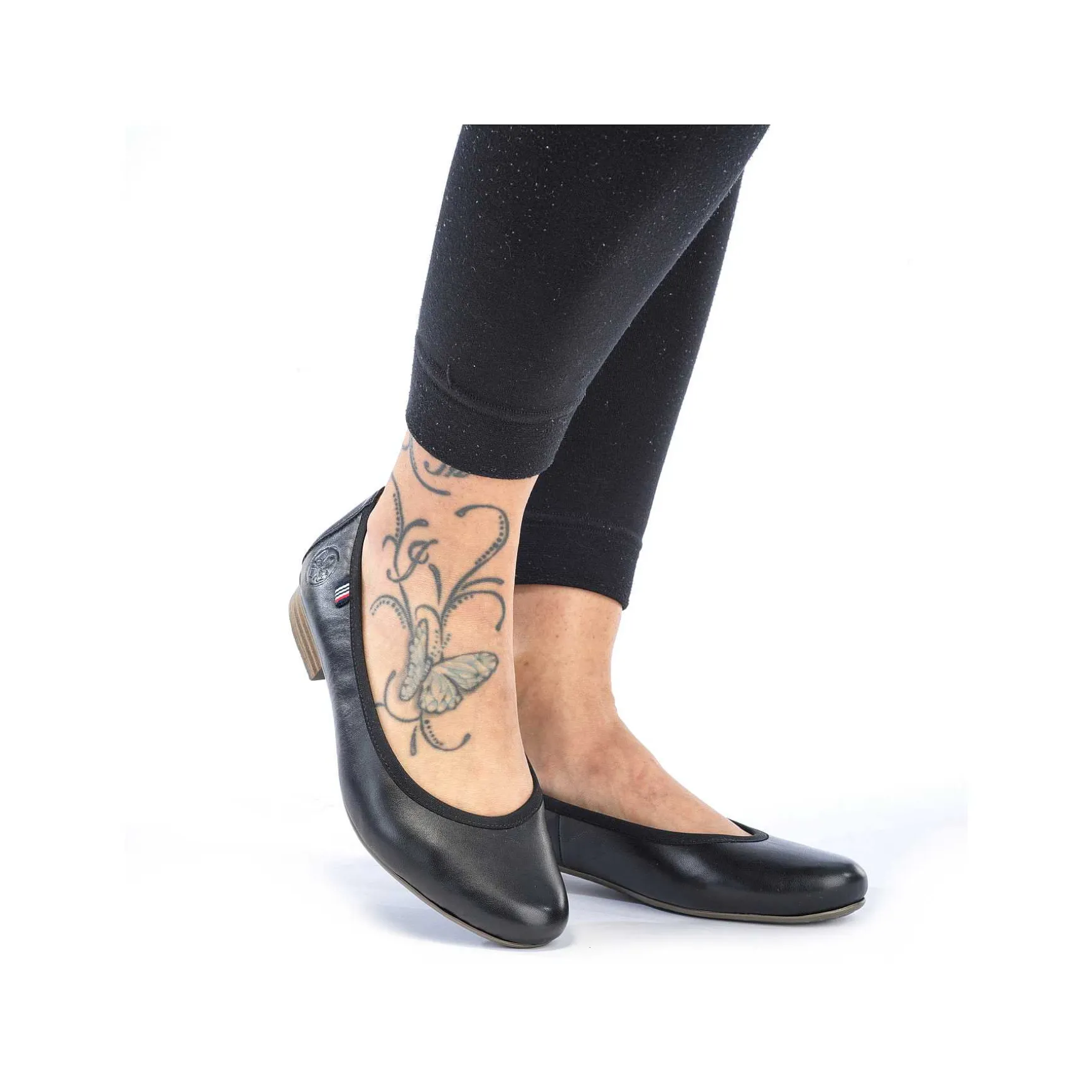 Rieker Women'S Ballerinas Glossy Black