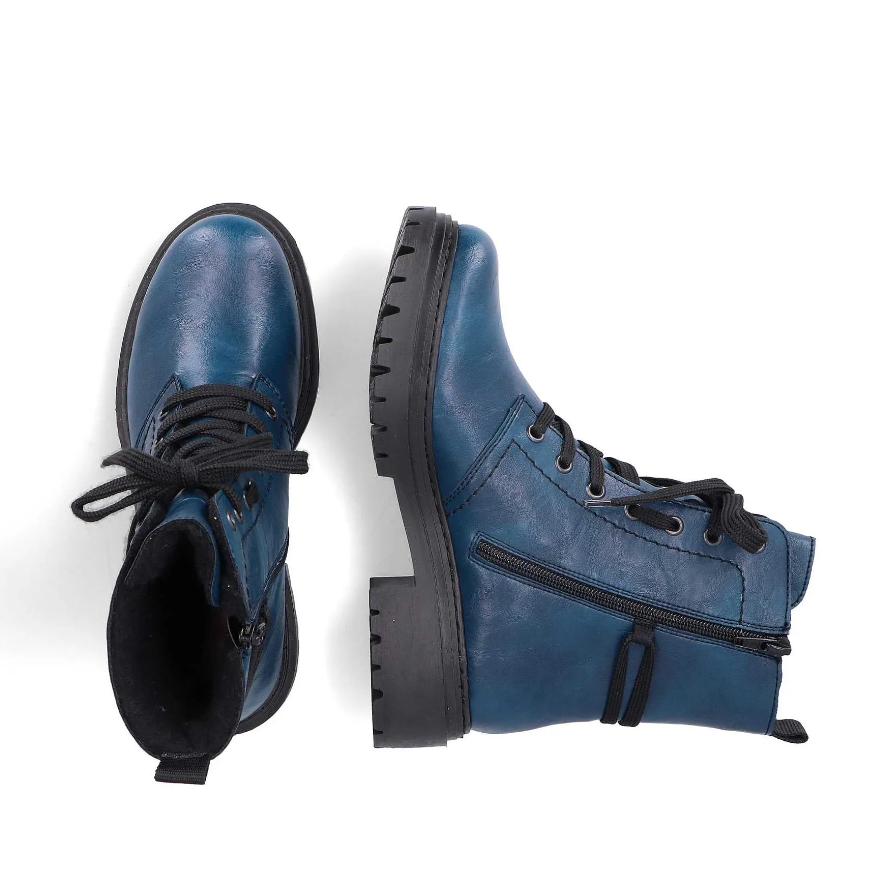 Rieker Women'S Biker Boots Cyan Blue