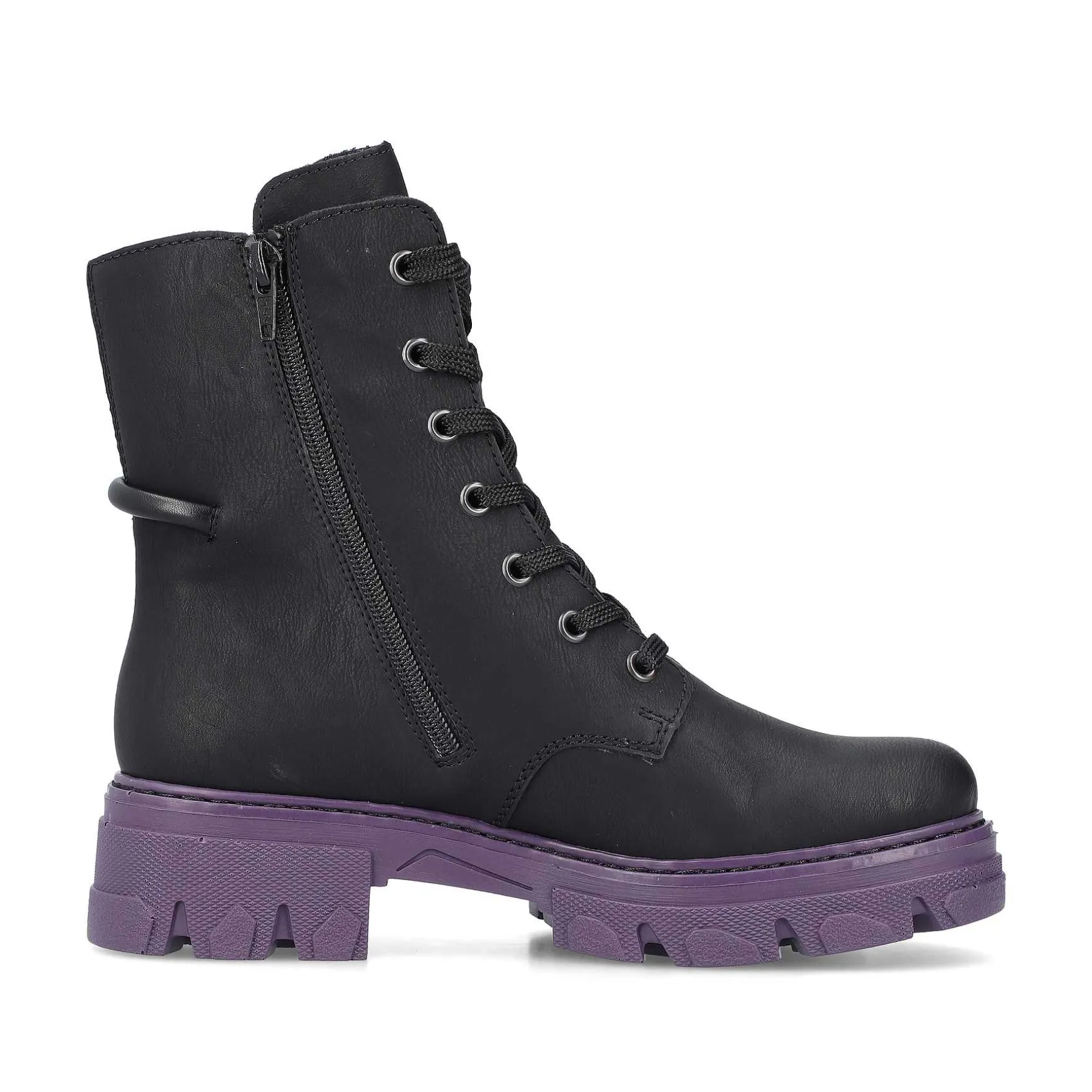 Rieker Women'S Biker Boots Night Black-Purple