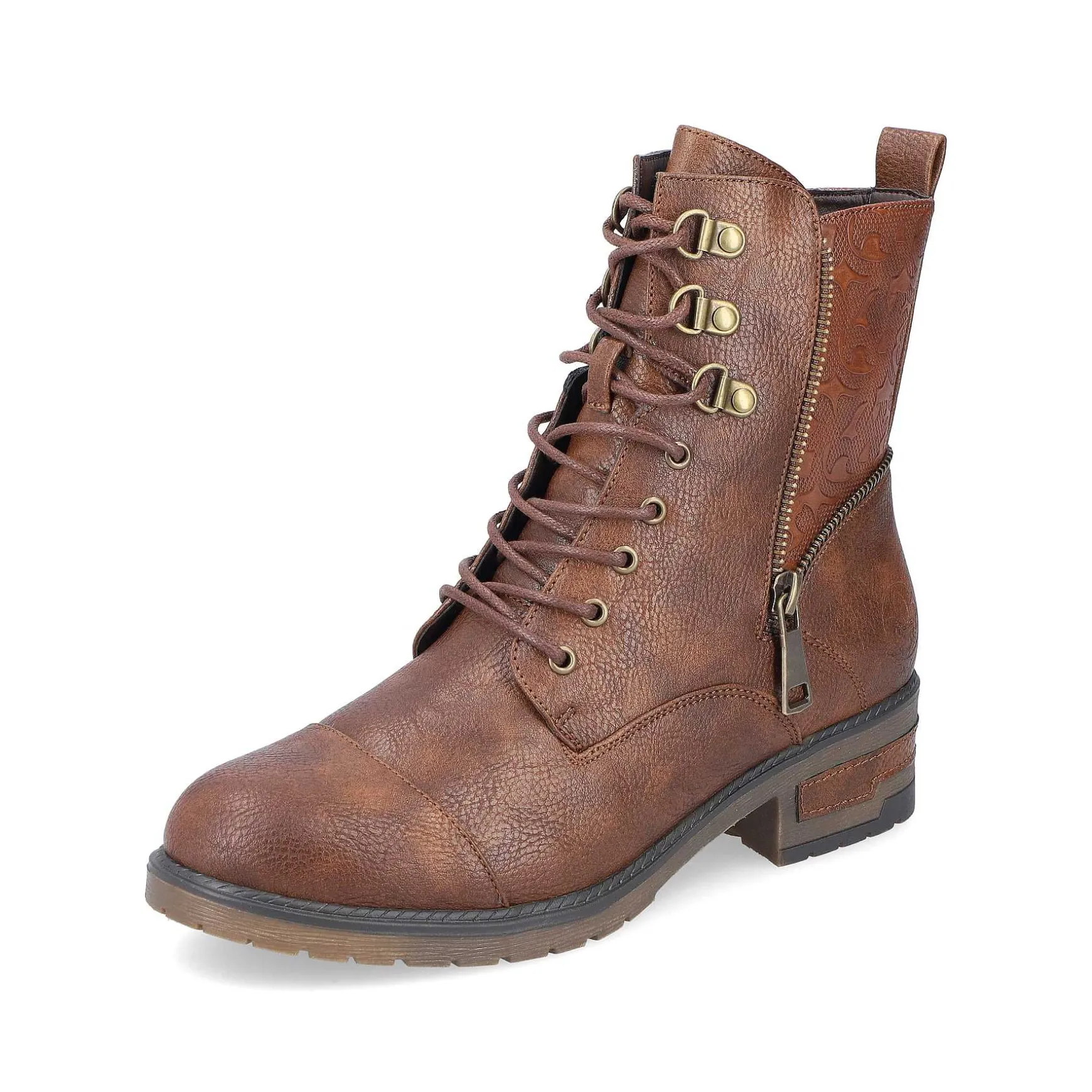 Rieker Women'S Biker Boots Chocolate Brown