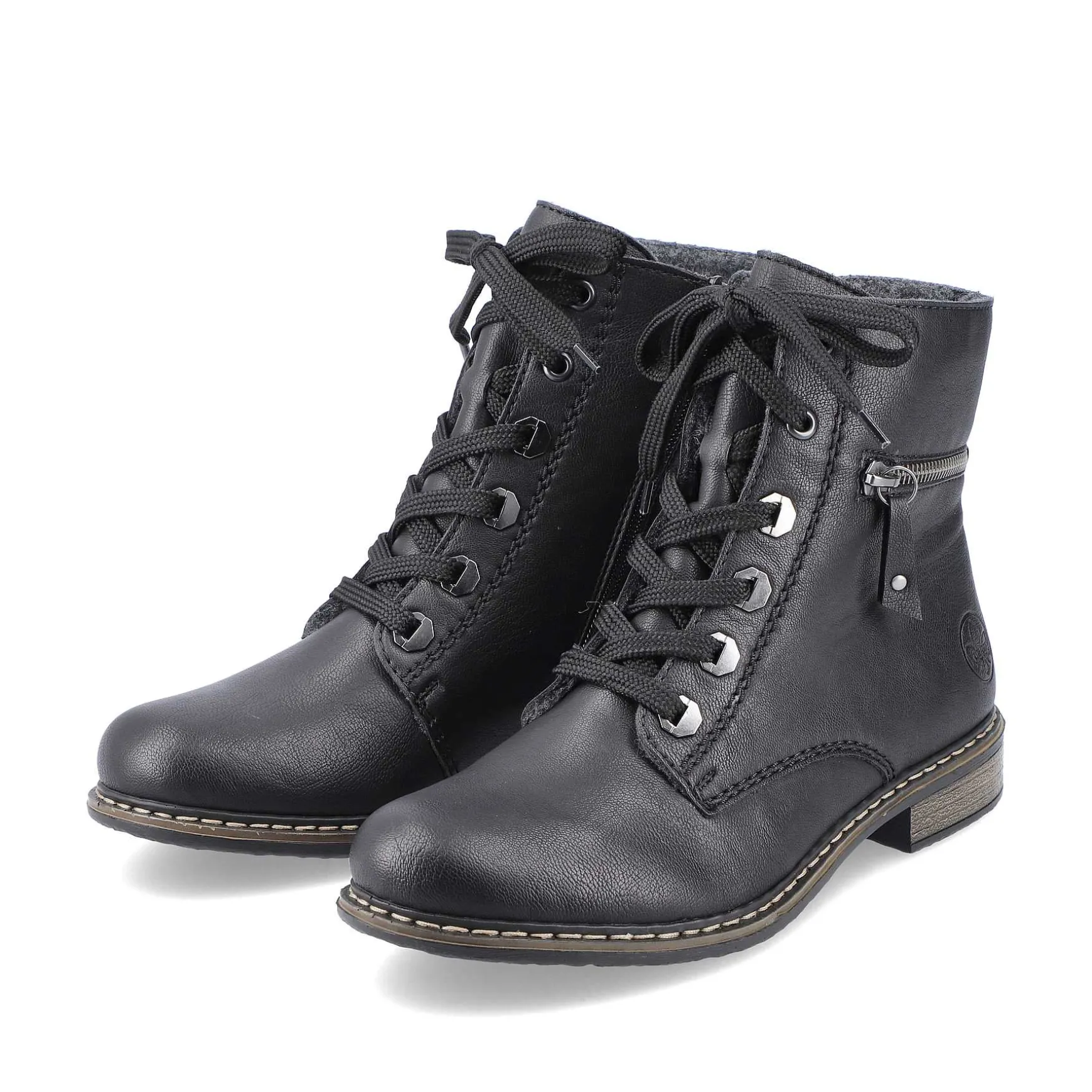 Rieker Women'S Biker Boots Jet Black